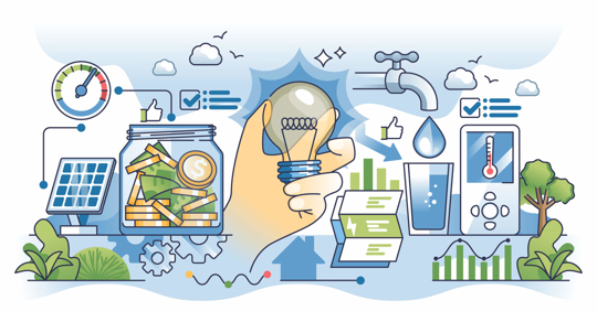 Saving on Water Bill Concept Art Imagery